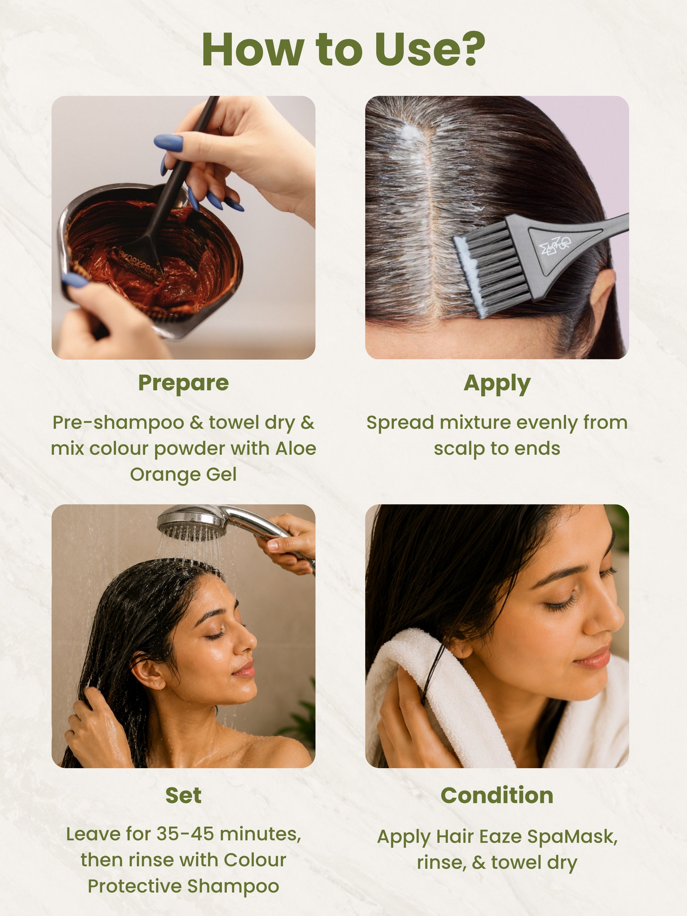 Natural Brown Hair Colour - 100gm(No Ammonia, Premium Quality, Lasts 3 Weeks)