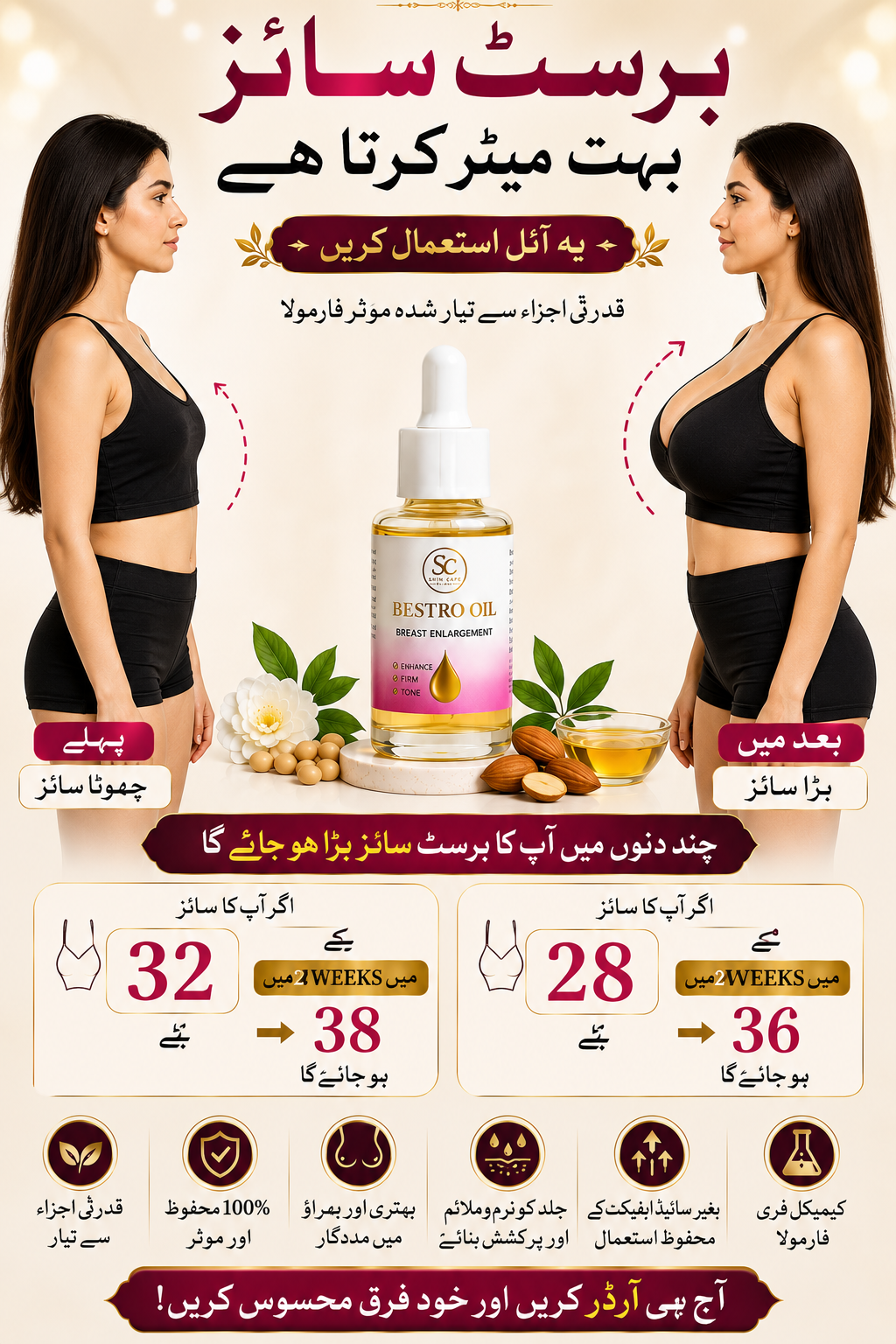 BESTRO OIL / BREAST ENLARGEMENT SERUM 100%
